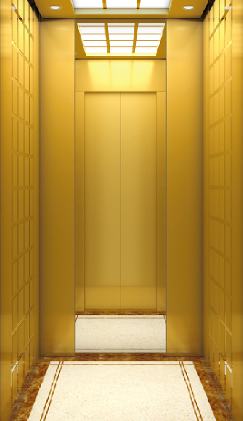 Titanium gold stainless steel, mirror,mirror etched stainless steel villa elevator QP-V013