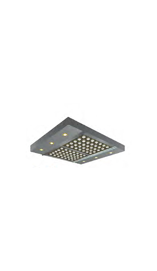 Multi-layer reflection supplemented by soft lighting design of golden downlights integral-type ceiling series QP-D03