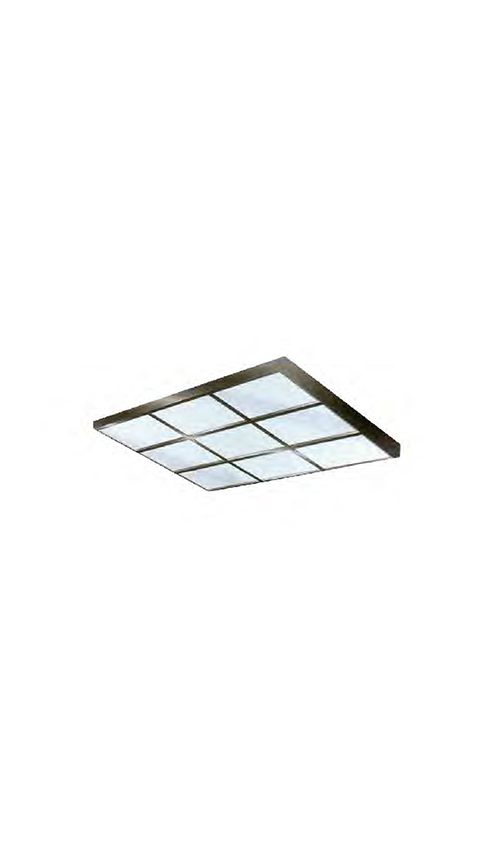 Stainless steel frame with frosted glass light transmission integral-type ceiling series QP-D14