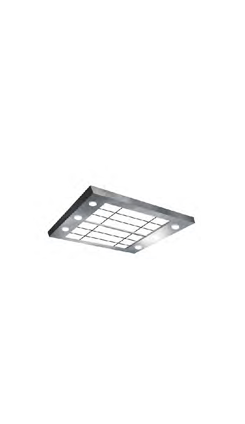 Steel plate spray frame, acrylic lighting integral-type ceiling series QP-D17