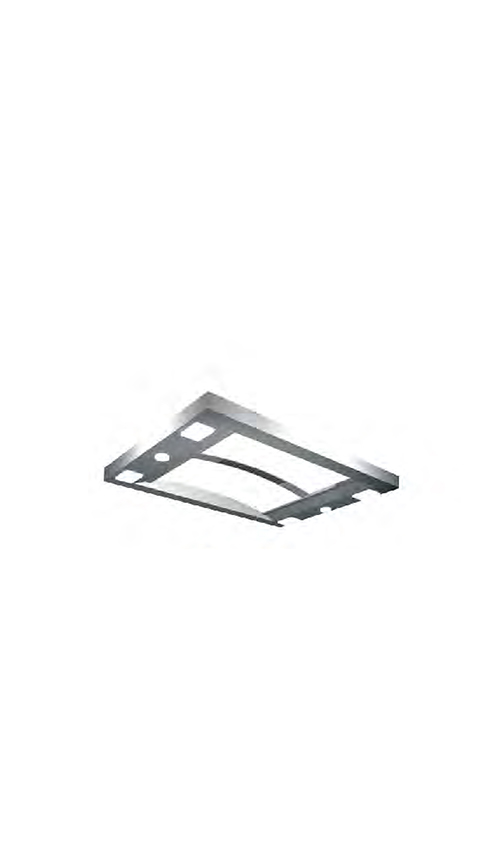 Stainless steel frame, middle bow acrylic lighting integral-type ceiling series QP-D19