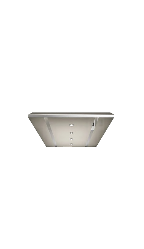 Silver gray satin spray, mirror stainless steel, downlight integral-type ceiling series QP-D65